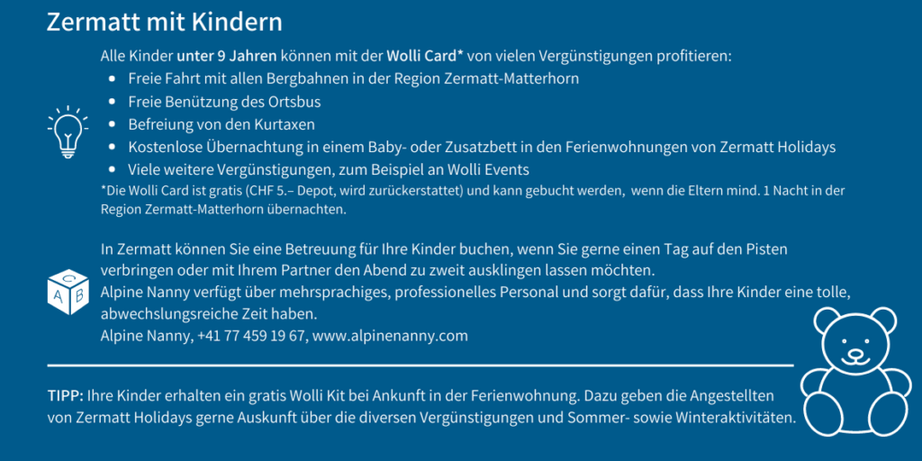 Überblick Zermatt mit Kindern