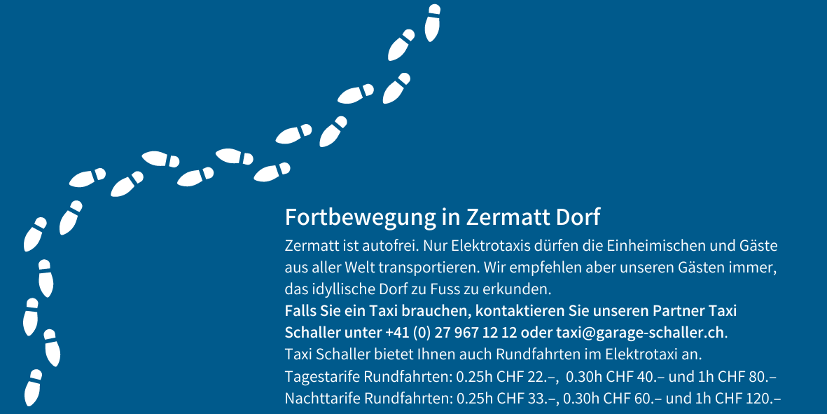 Überblick Fortbewegung in Zermatt