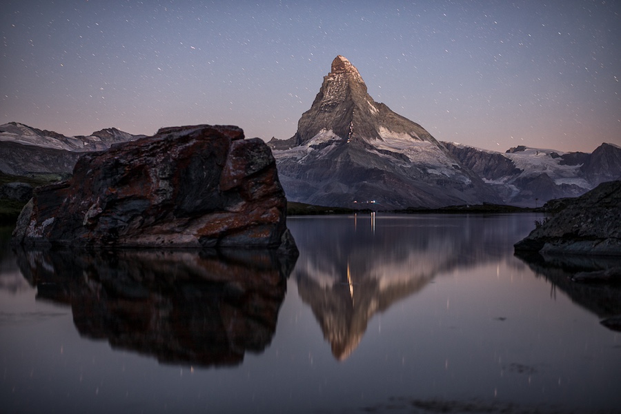 Blick auf das Matterhorn und den Stellisee